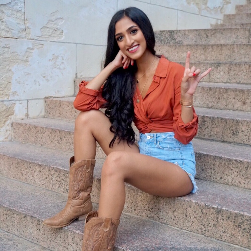 Burnt Orange Collared Crop Top